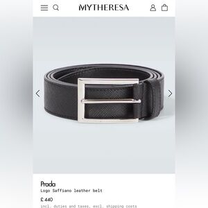 Prada Black Belt
